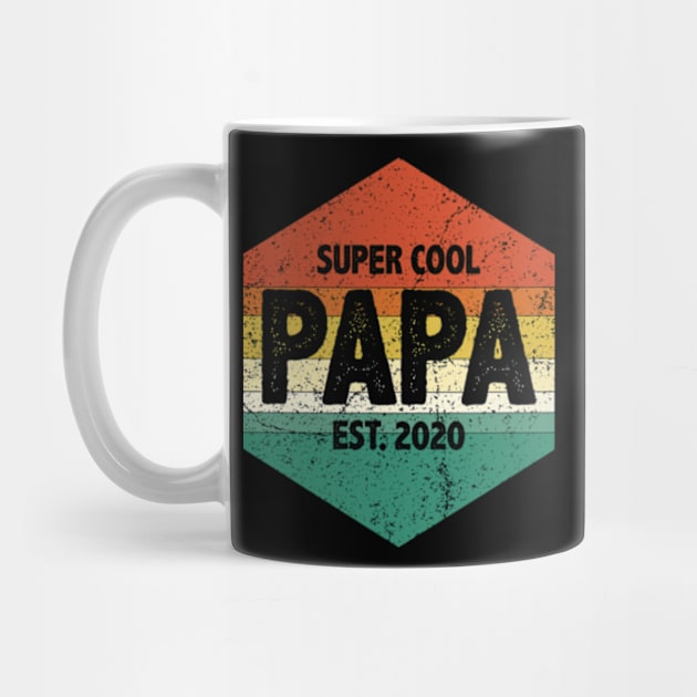 best retro vintage super cool papa est 2020 by MinyMerch